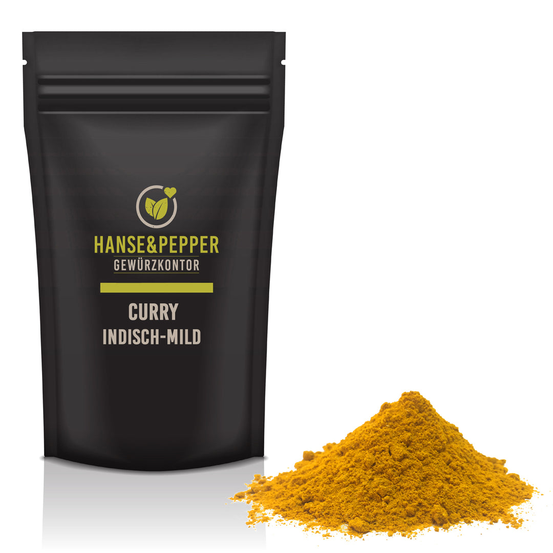 Produkttüte mit Curry Indisch Madras Gewürz mild