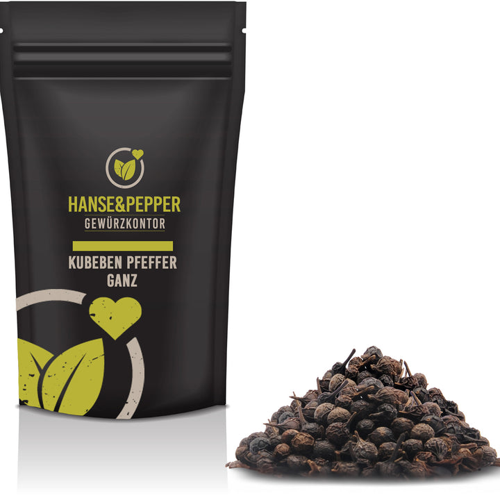 Produkttüte mit ganzem Kubeben-Pfeffer