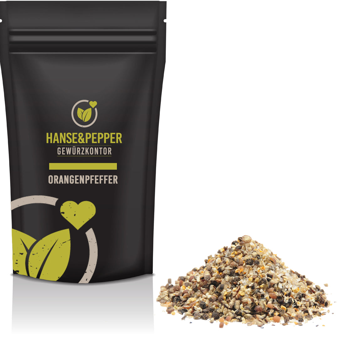 Produkttüte mit Orangenpfeffer Gewürz