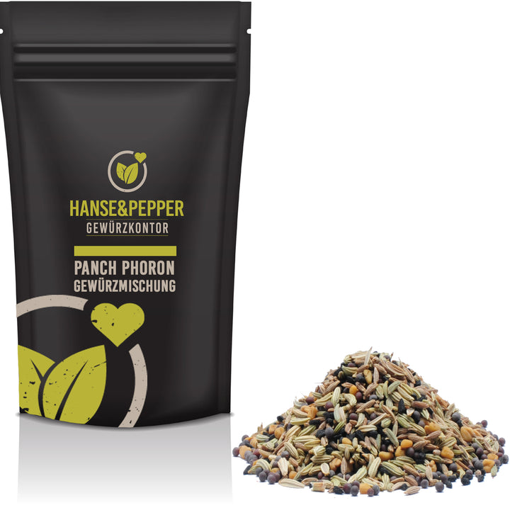 Produkttüte mit Panch Phoron Gewürz