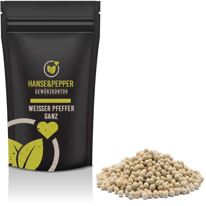 Produkttüte mit Pfeffer Weiß ganz