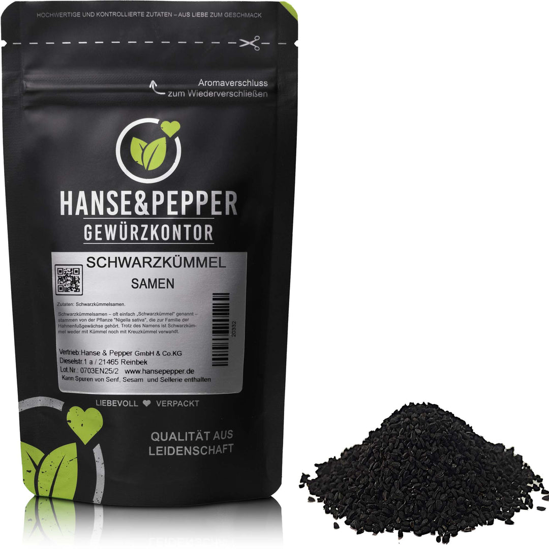 Produkttüte mit Schwarzkümmelsamen