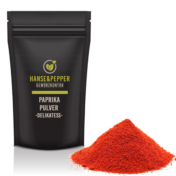 Produkttüte mit Paprika Pulver Delikatess
