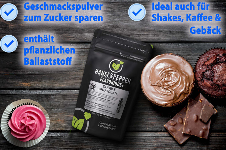 100g Flavorious+ Geschmackspulver - natürlich gesüßt mit Erythrit & Stevia