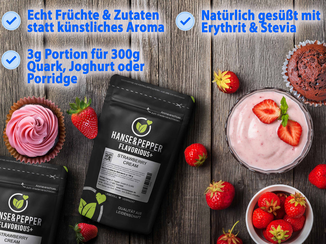 100g Flavorious+ Geschmackspulver - natürlich gesüßt mit Erythrit & Stevia