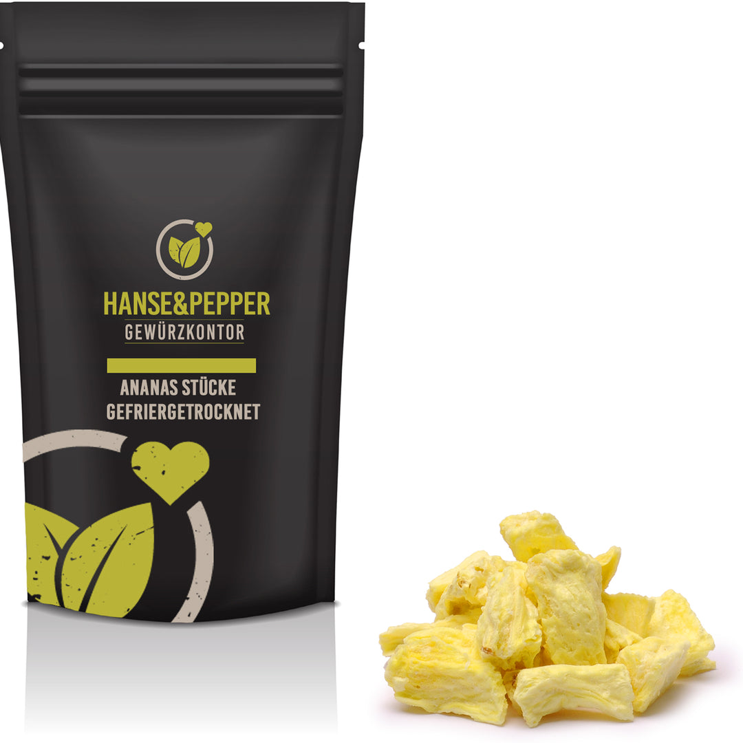 Produkttüte mit Ananas Stücken