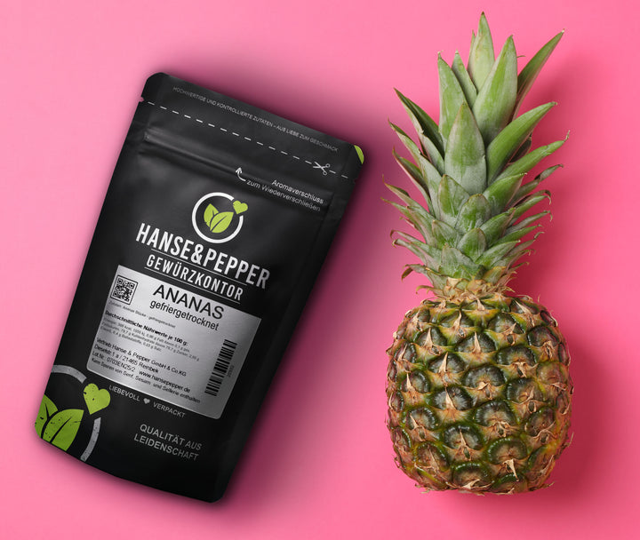 Ananas Stücke gefriergetrocknet