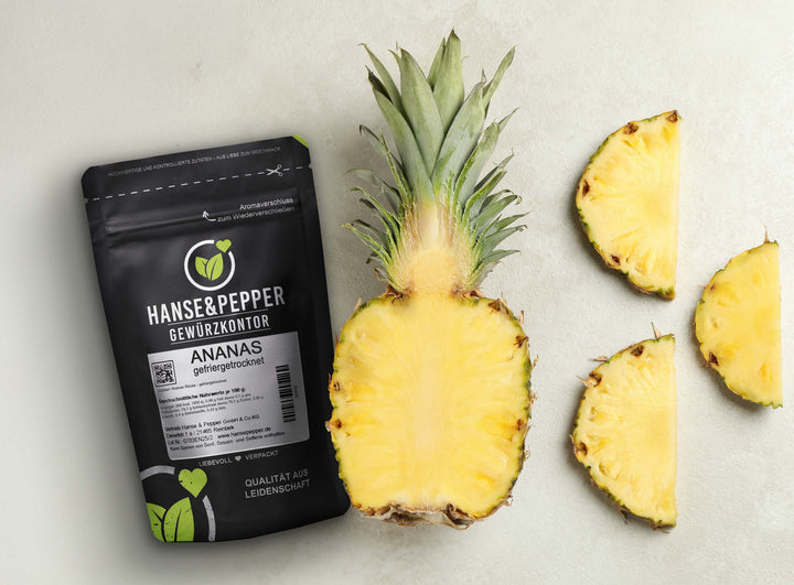 Ananas Stücke gefriergetrocknet