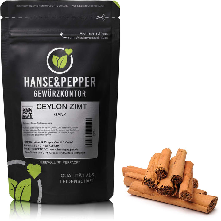 Produkttüte mit Ceylon Zimt Gewürz