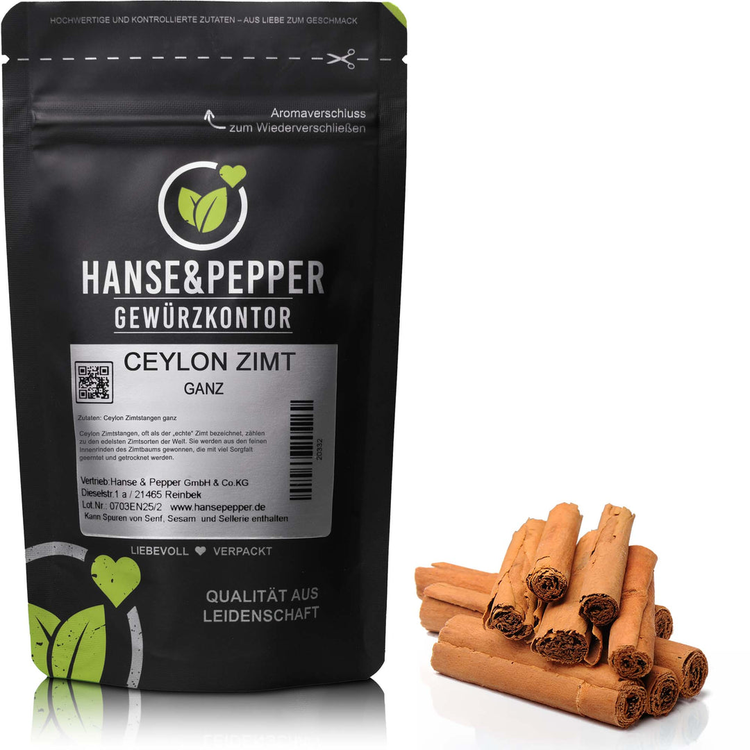 Produkttüte mit Ceylon Zimt Gewürz