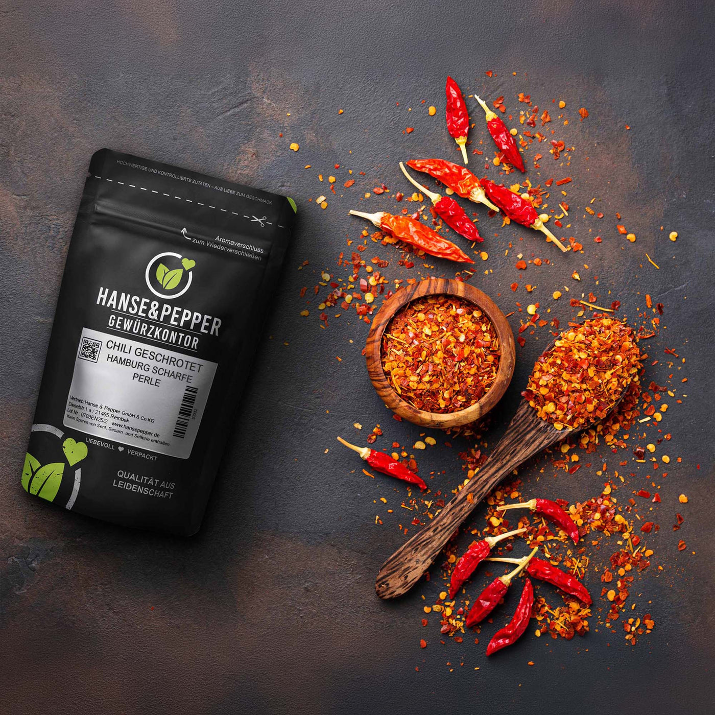 Chili geschrotet