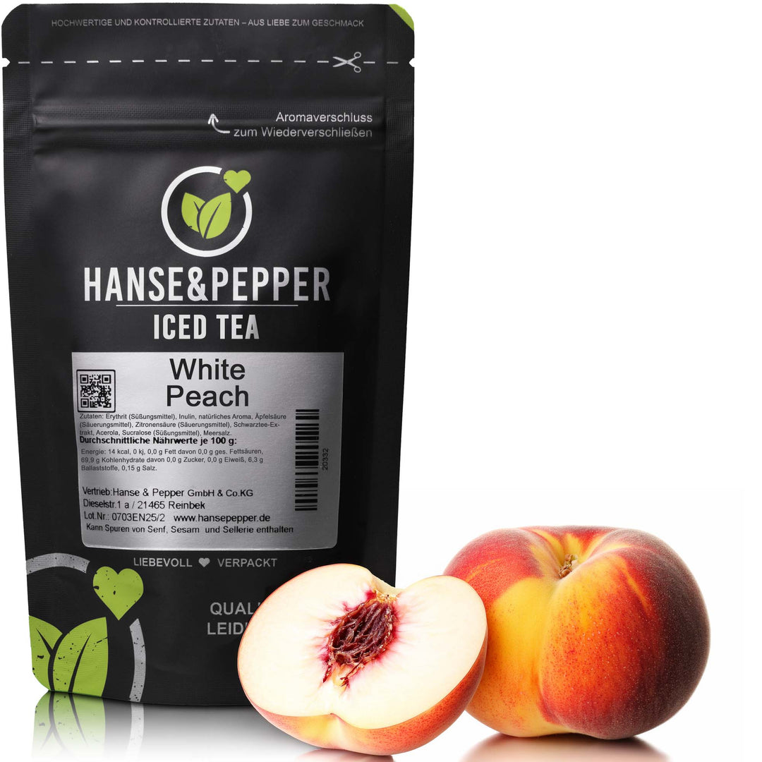 Iced Tea White Peach - Trinkpulvermischung mit Schwarztee-Extrakt