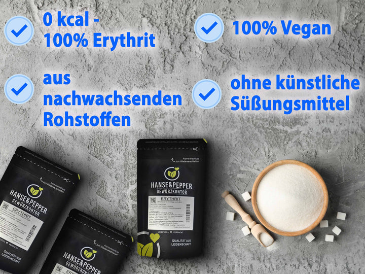 Erythrit - Tafelsüße auf der Grundlage von Erythrit
