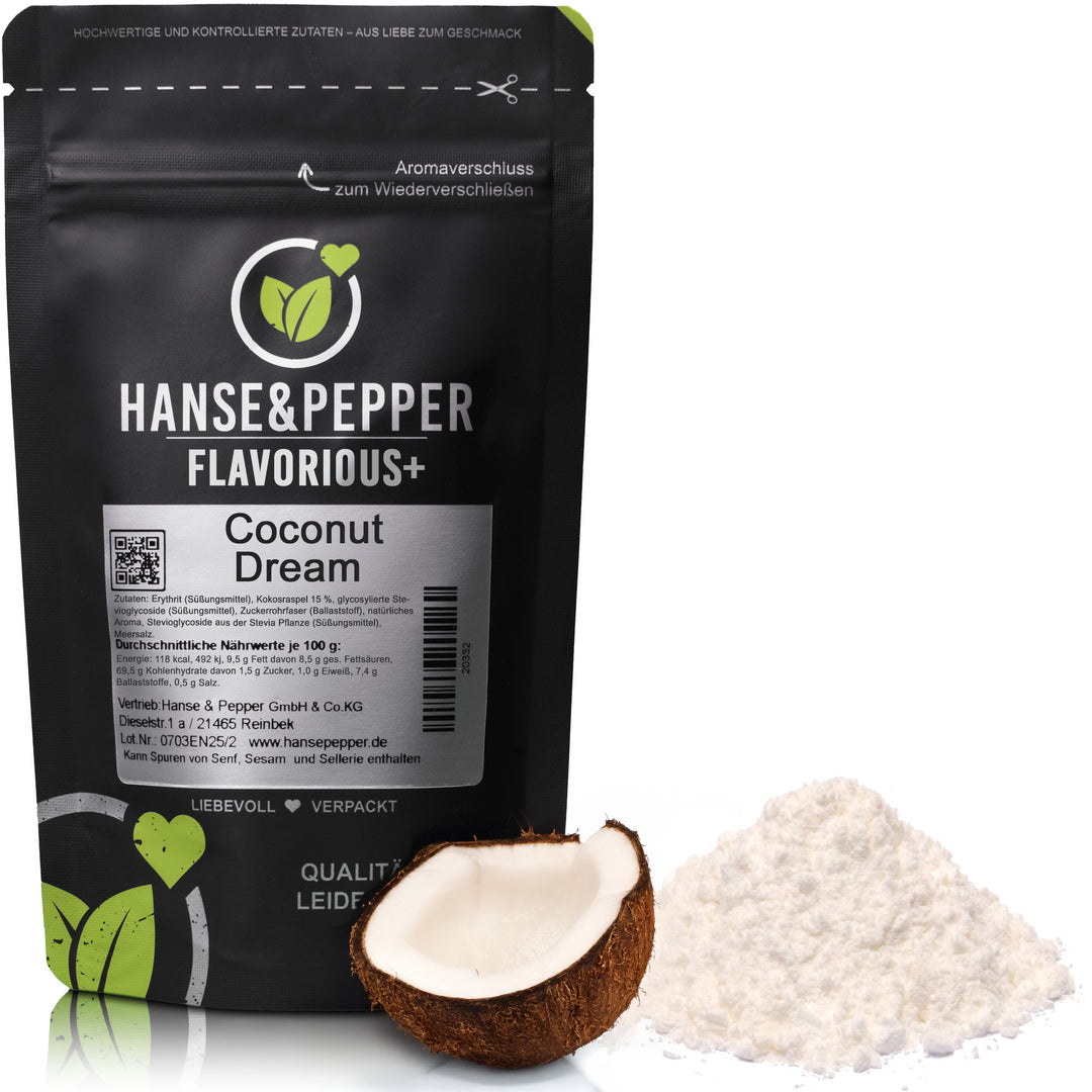 Flavorious+ Geschmackspulver - natürlich gesüßt mit Erythrit & Stevia