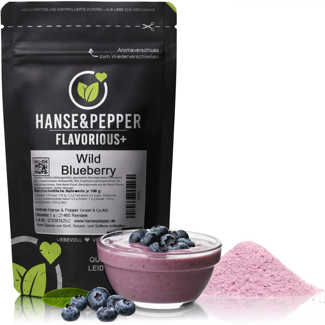 Flavorious+ Geschmackspulver - natürlich gesüßt mit Erythrit & Stevia
