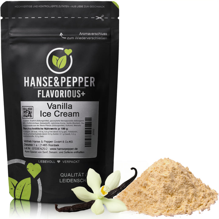 100g Flavorious+ Geschmackspulver - natürlich gesüßt mit Erythrit & Stevia
