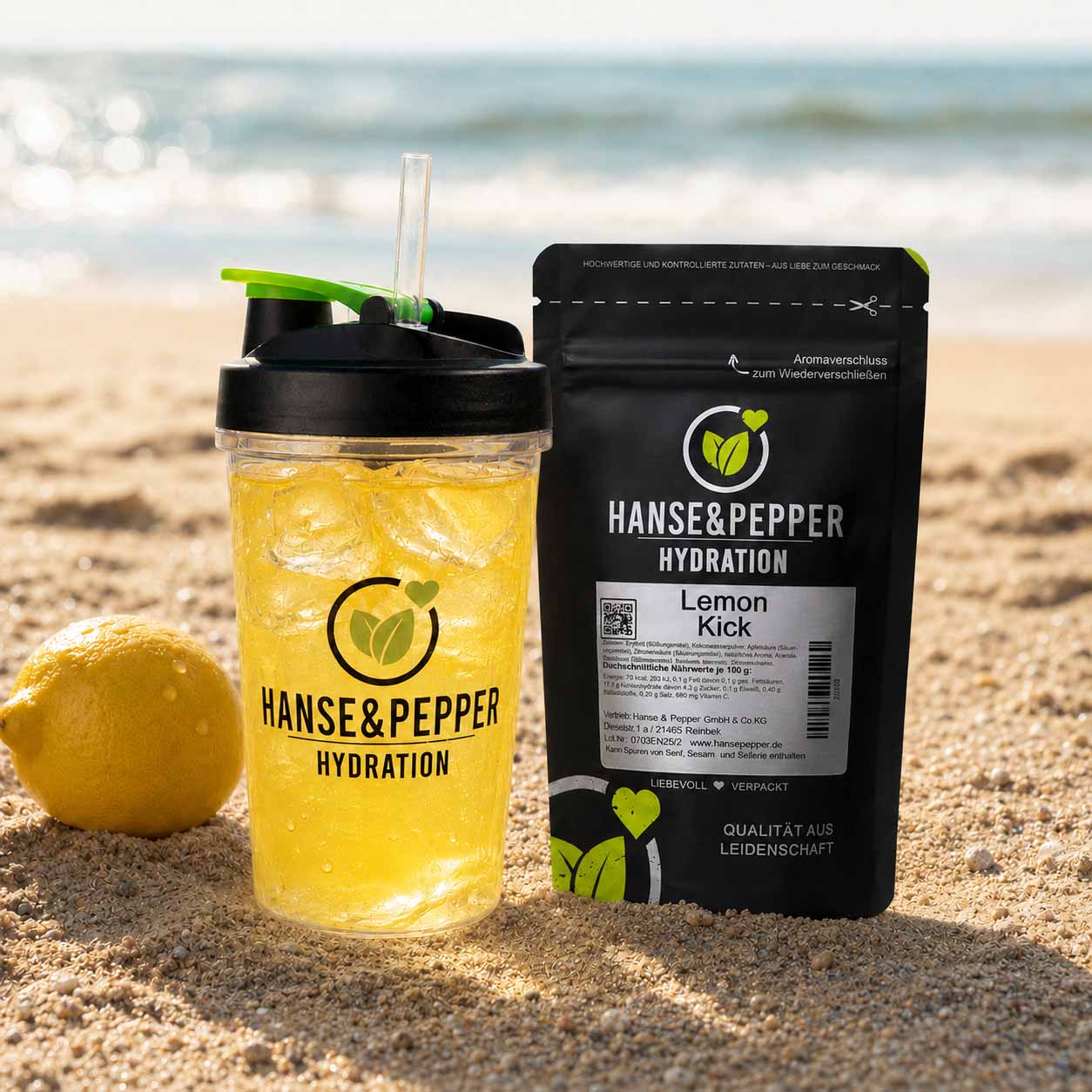 Hydration Drink Lemon Kick - kalorienarme Trinkpulvermischung
