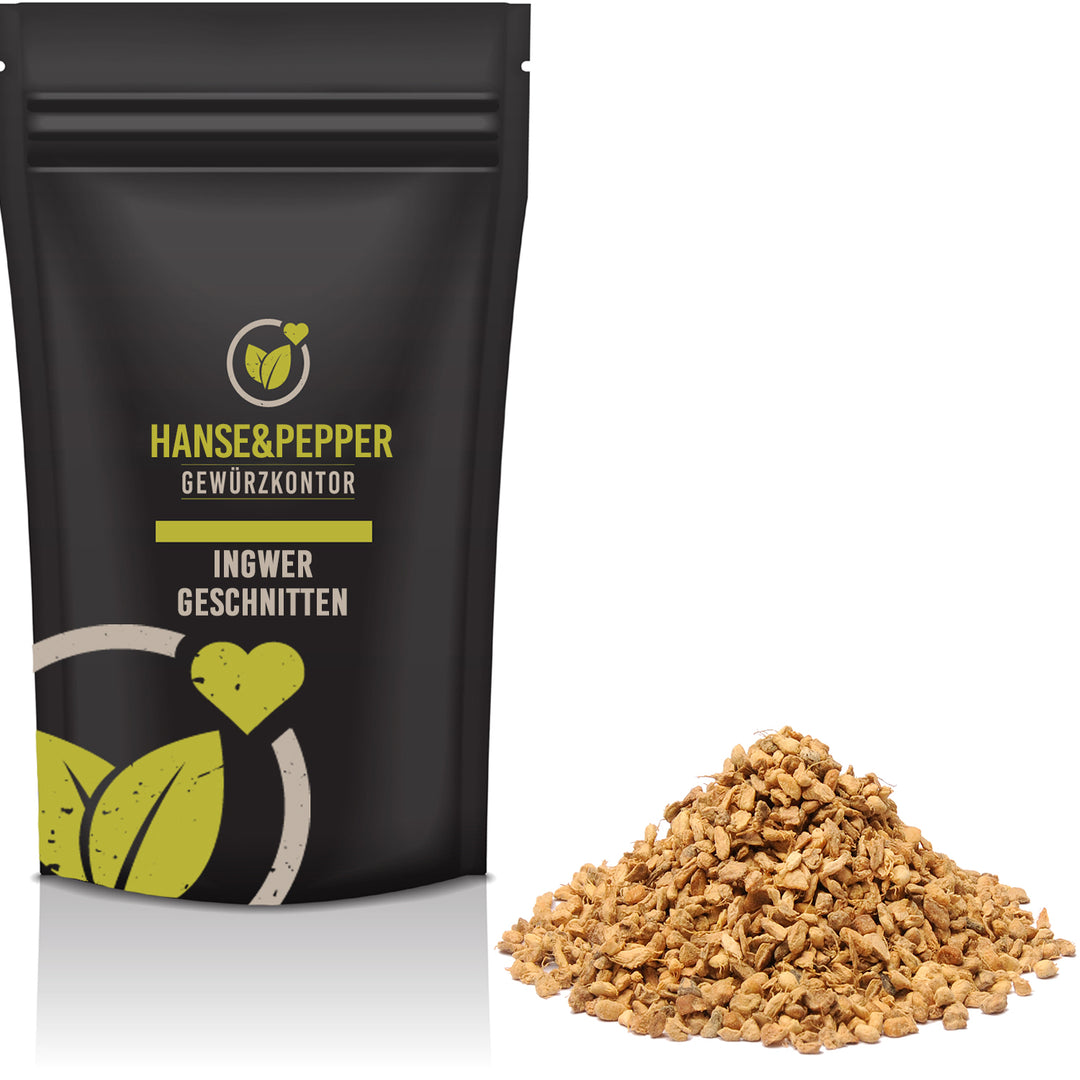 Produkttüte mit Ingwer Gewürz