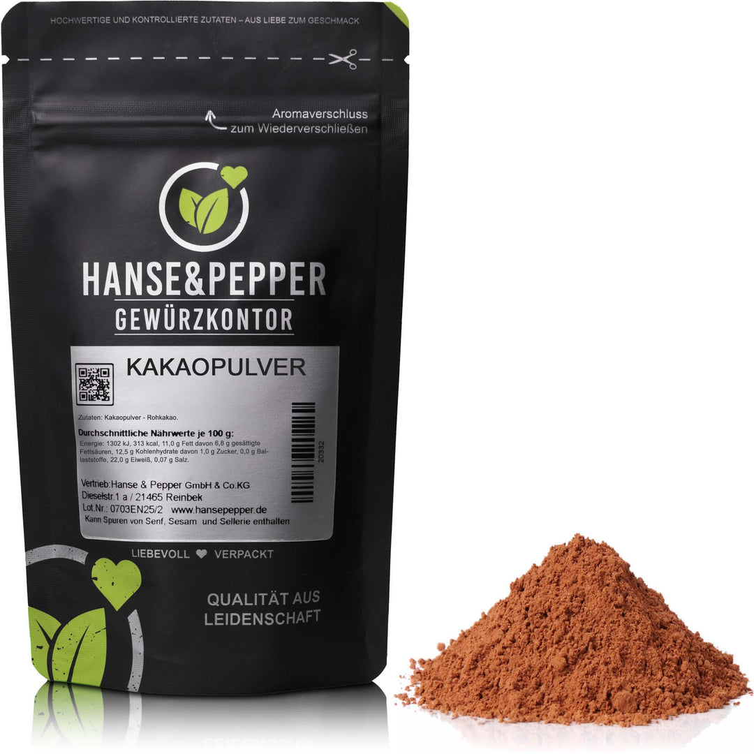 Produkttüte mit Kakaopulver