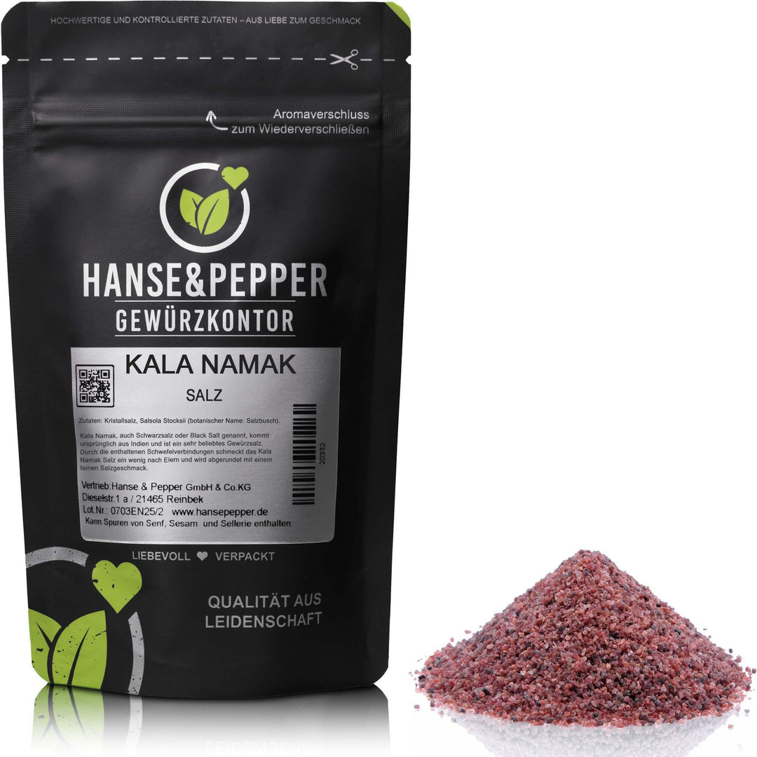 Produkttüte mit Kala Namak Salz