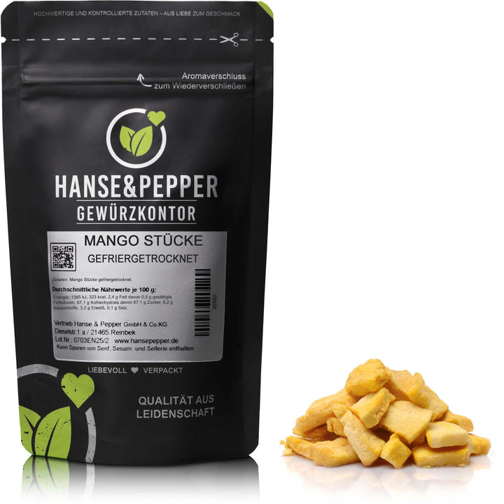 Produkttüte mit Mango Stücken