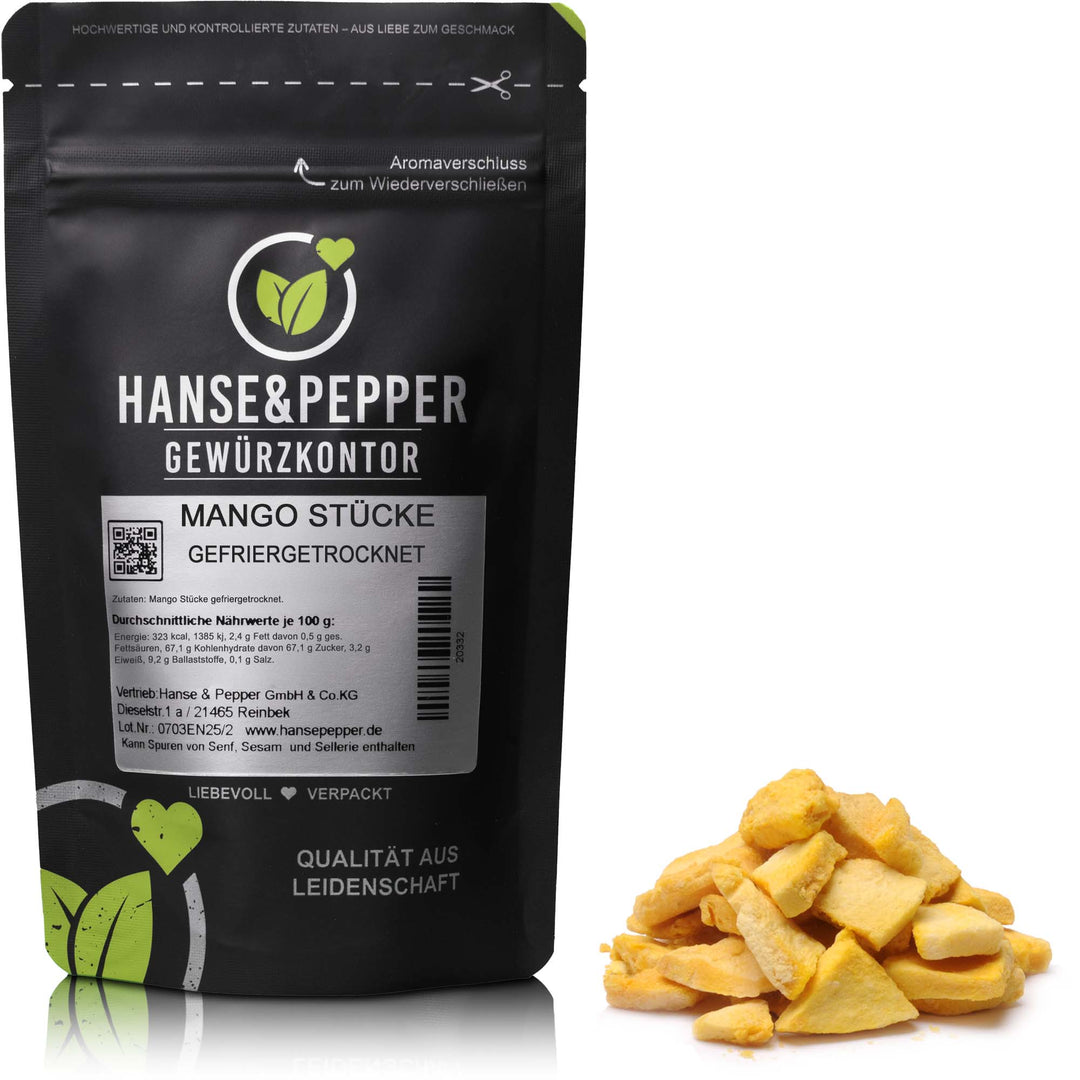 Produkttüte mit Mango Stücken