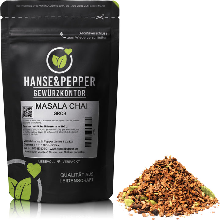 Produkttüte mit Masala Chai Gewürz