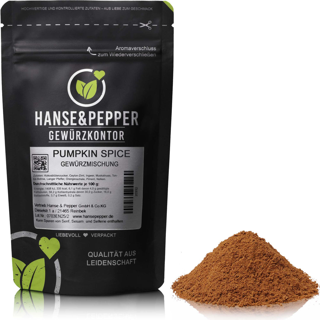 Produkttüte mit Pumpkin Spice Gewürz 
