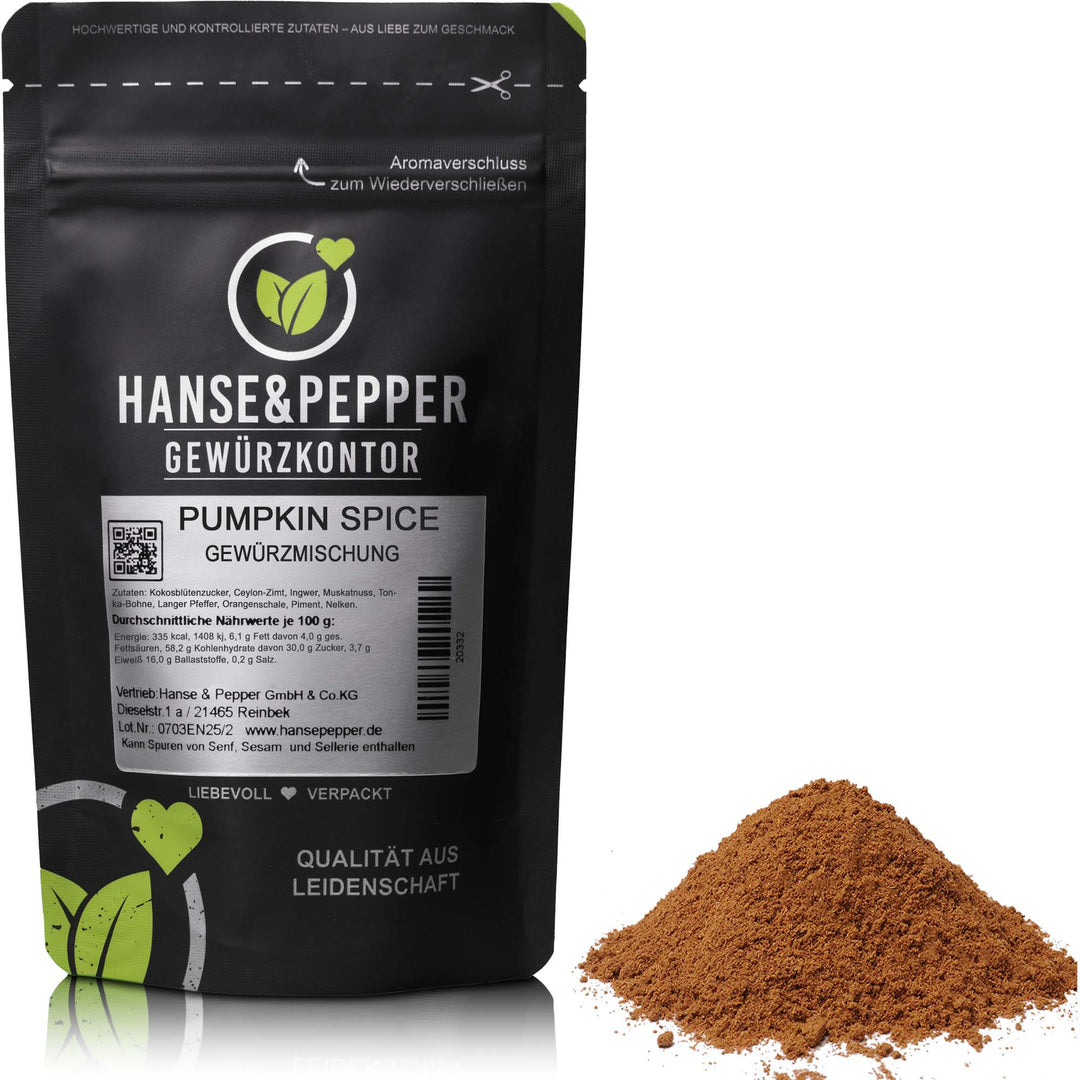 Produkttüte mit Pumpkin Spice Gewürz 