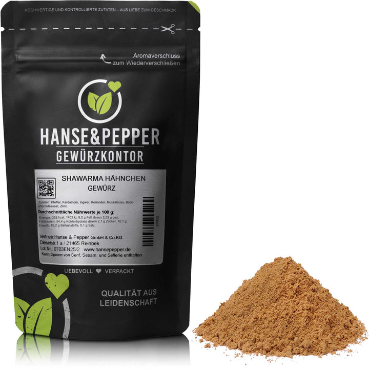 Produkttüte mit Shawarma Hähnchen Gewürz