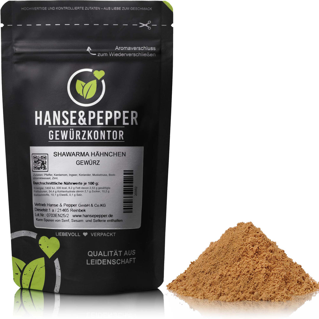 Produkttüte mit Shawarma Hähnchen Gewürz