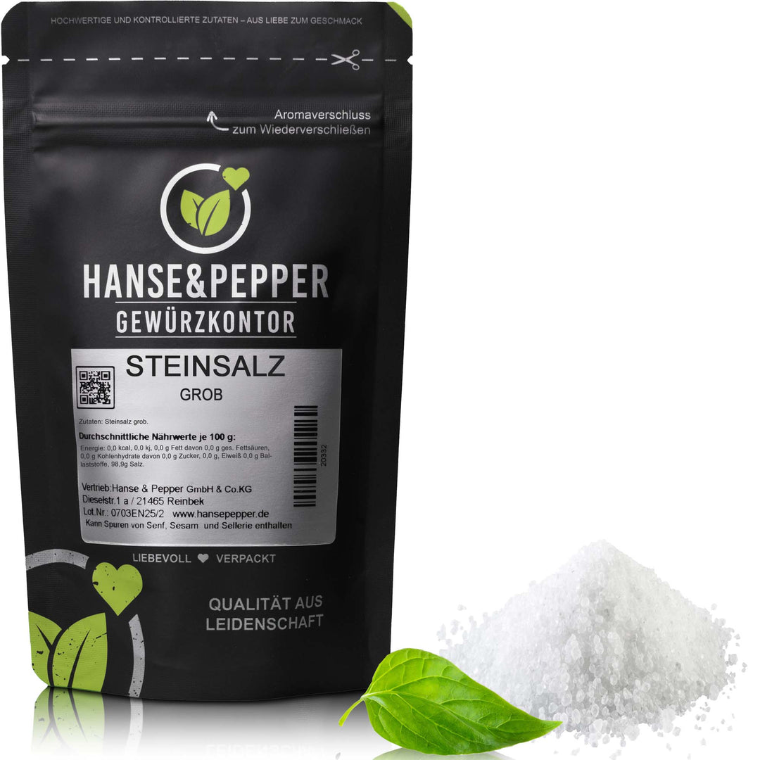 Produkttüte mit Steinsalz grob